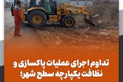 پاکسازی و نظافت یکپارچه سطح شهر
