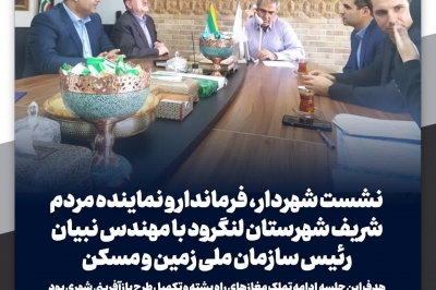 نشست شهردار و نماینده مجلس با رئیس سازمان ملی زمین و مسکن