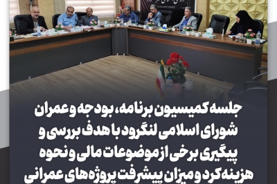 جلسه کمیسیون برنامه، بودجه و عمران شورای اسلامی لنگرود
